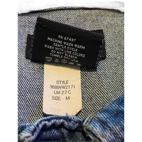 Polo Jeans Co. Ralph Lauren Womens Blue Button Front Cotton Denim Jacket Medium - Picture 7 of 16